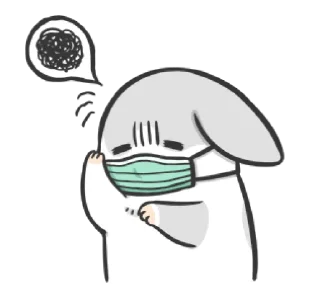 😷 emoji @waesticker Machiko Rabbit: Too Cute Telegram sticker 5 of 24