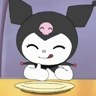 🤤 emoji 𓏲࣪  kuromi unfilt! {❀- @scribbnle} Telegram sticker 6 of 15
