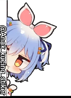 😍 emoji Usada Pekora (Chibi) @Anak_kucing_stiker Telegram sticker 11 of 48