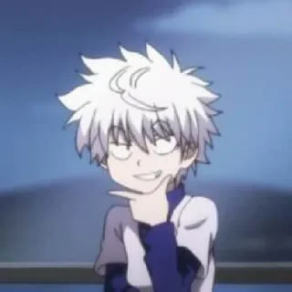 😶 emoji Killua || @moiStickers Telegram sticker 7 of 21