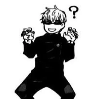 😏 emoji Gojou Satoru Funny [2] @stickertelegramrandom Telegram sticker 7 of 18