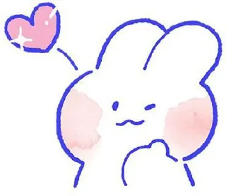 👍 emoji Kawaii bunnie 🎀 Telegram sticker 5 of 34