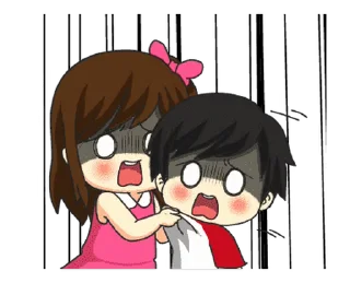 😱 emoji Lovely Couple @Stickersey Telegram sticker 5 of 24