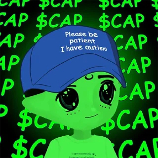 ✅ emoji please be patient, i have autism $CAP Telegram sticker 19 of 47