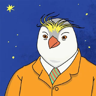 😉 emoji Penguin Art Telegram sticker 15 of 15
