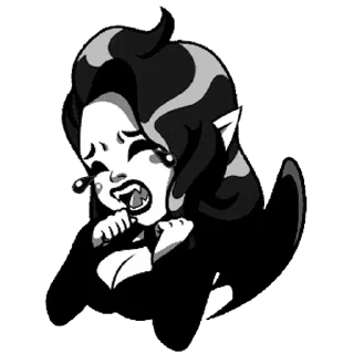 🖤 emoji lady vampire Telegram sticker 14 of 17