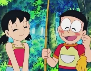 ☺️ emoji @stickersbag 🌟 Nobita Shizuka 💖 Telegram sticker 13 of 41
