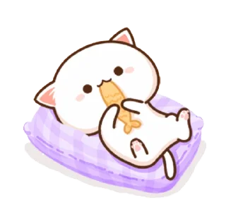 🐟 emoji Mochi Mochi Peach Cat Telegram sticker 23 of 48
