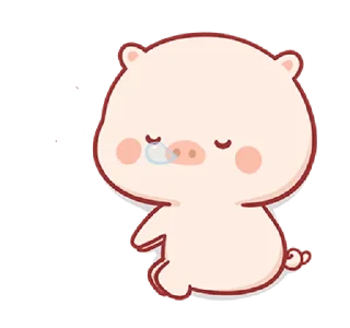 😪 emoji Piggy Mengmeng @bistic Telegram sticker 9 of 24