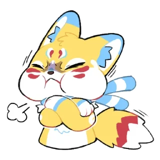 😖 emoji Kurari Kitsune Telegram sticker 16 of 44