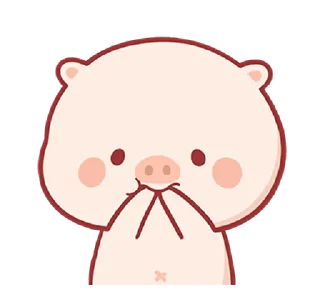 🤭 emoji Piggy Mengmeng @bistic Telegram sticker 5 of 24