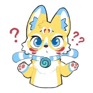 ❓ emoji Kurari Kitsune Telegram sticker 19 of 44