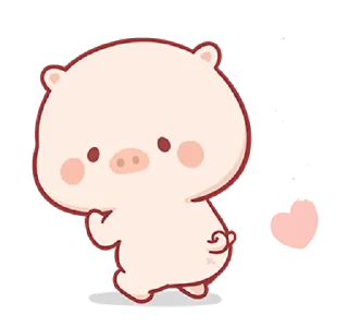 ❤️ emoji Piggy Mengmeng @bistic Telegram sticker 11 of 24