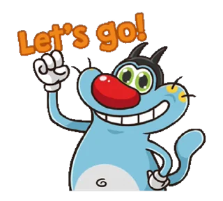 💪 emoji Oggy Telegram sticker 7 of 25