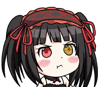 😠 emoji Chibi Kurumi ➜ @animee_stickers Telegram sticker 5 of 33