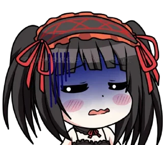 😰 emoji Chibi Kurumi ➜ @animee_stickers Telegram sticker 12 of 33