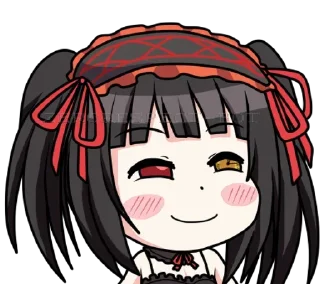 😊 emoji Chibi Kurumi ➜ @animee_stickers Telegram sticker 24 of 33
