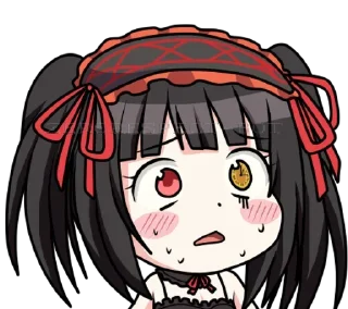 😧 emoji Chibi Kurumi ➜ @animee_stickers Telegram sticker 2 of 33