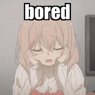 🥱 emoji Anime reaction- @Alone_X_Miku Telegram sticker 20 of 37