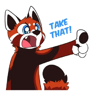 👉 emoji Lucky Red Panda Telegram sticker 24 of 50