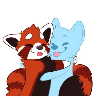 🤝 emoji Lucky Red Panda Telegram sticker 18 of 50