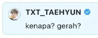 🤍 emoji begini tanggapan TXT Telegram sticker 13 of 34