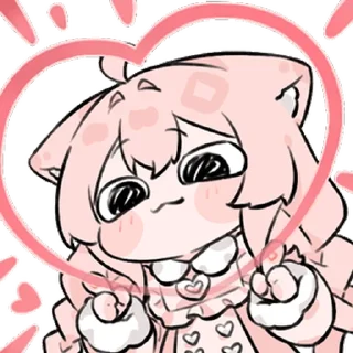 ❤️ emoji 粉猫H46 @zhaxia_cn Telegram sticker 17 of 48