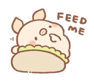 🤤 emoji Bread Tree's Piggy | @cutestickers4you Telegram sticker 22 of 40