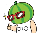 🍉 emoji Watermelon Head by @wontae Telegram sticker 16 of 38