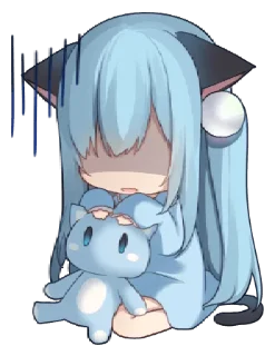 😰 emoji Animal ears sticker 2 @bistic Telegram sticker 21 of 40