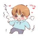 😤 emoji Sticker of a boy and a girl!(Boys side) @bistic Telegram sticker 15 of 24
