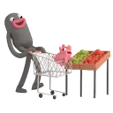 🛍 emoji Cute Nab @tikelku Telegram sticker 9 of 80