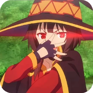 👄 emoji Megumin - [ @AniStickerz ] Telegram sticker 22 of 31
