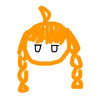 😶 emoji 桔子娘3 Telegram sticker 8 of 16
