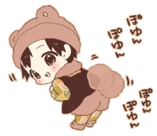😀 emoji Bear and boy @bistic Telegram sticker 18 of 24