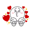 ❤ emoji LINE Characters in Love! Telegram sticker 1 of 40
