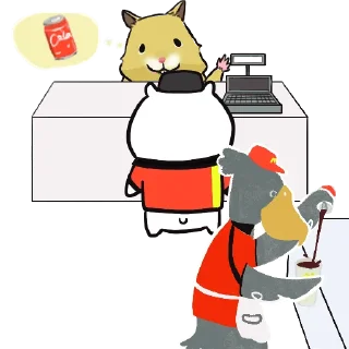 😌 emoji 摸摸熊宇宙：麥當勞系列. @cutemomobear Telegram sticker 11 of 76