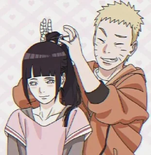 🍁 emoji Naruto X Hinata᭄𖣘 @Kamado_slayer Telegram sticker 21 of 45