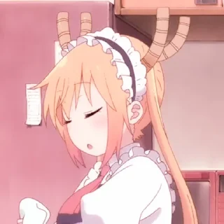 🍜 emoji ،، ◦ Tohru Kobayashi : @fckmne ʾʾ Telegram sticker 16 of 60