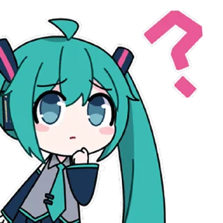 🤔 emoji 初音未来16周年 @mikupictures Telegram sticker 14 of 16