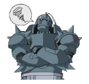 🤔 emoji FullMetal Alchemist Telegram sticker 24 of 48