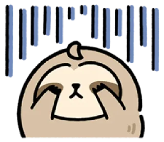 😓 emoji crown the sloth | @cutestickers4you Telegram sticker 23 of 24