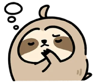 🤔 emoji crown the sloth | @cutestickers4you Telegram sticker 6 of 24
