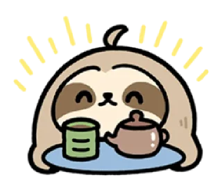 🍶 emoji crown the sloth | @cutestickers4you Telegram sticker 9 of 24