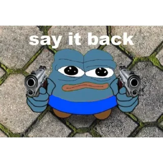 🔫 emoji BLUE PEPE 🔵 🐸 🔵 @BluePepe Telegram sticker 19 of 22
