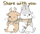 😚 emoji Machiko rabbit(winter) Telegram sticker 12 of 41