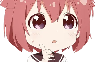 🤔 emoji @nicololi • YURU YURI • @Kaizoku Telegram sticker 9 of 11