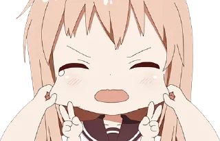 ✌️ emoji @nicololi • YURU YURI • @Kaizoku Telegram sticker 5 of 11