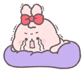 😭 emoji baby rabbit shuu | @cutestickers4you Telegram sticker 6 of 20