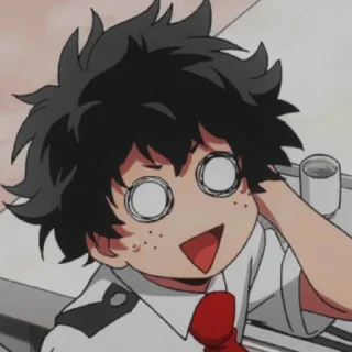😱 emoji Midoriya izuku Telegram sticker 9 of 16